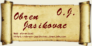 Obren Jasikovac vizit kartica